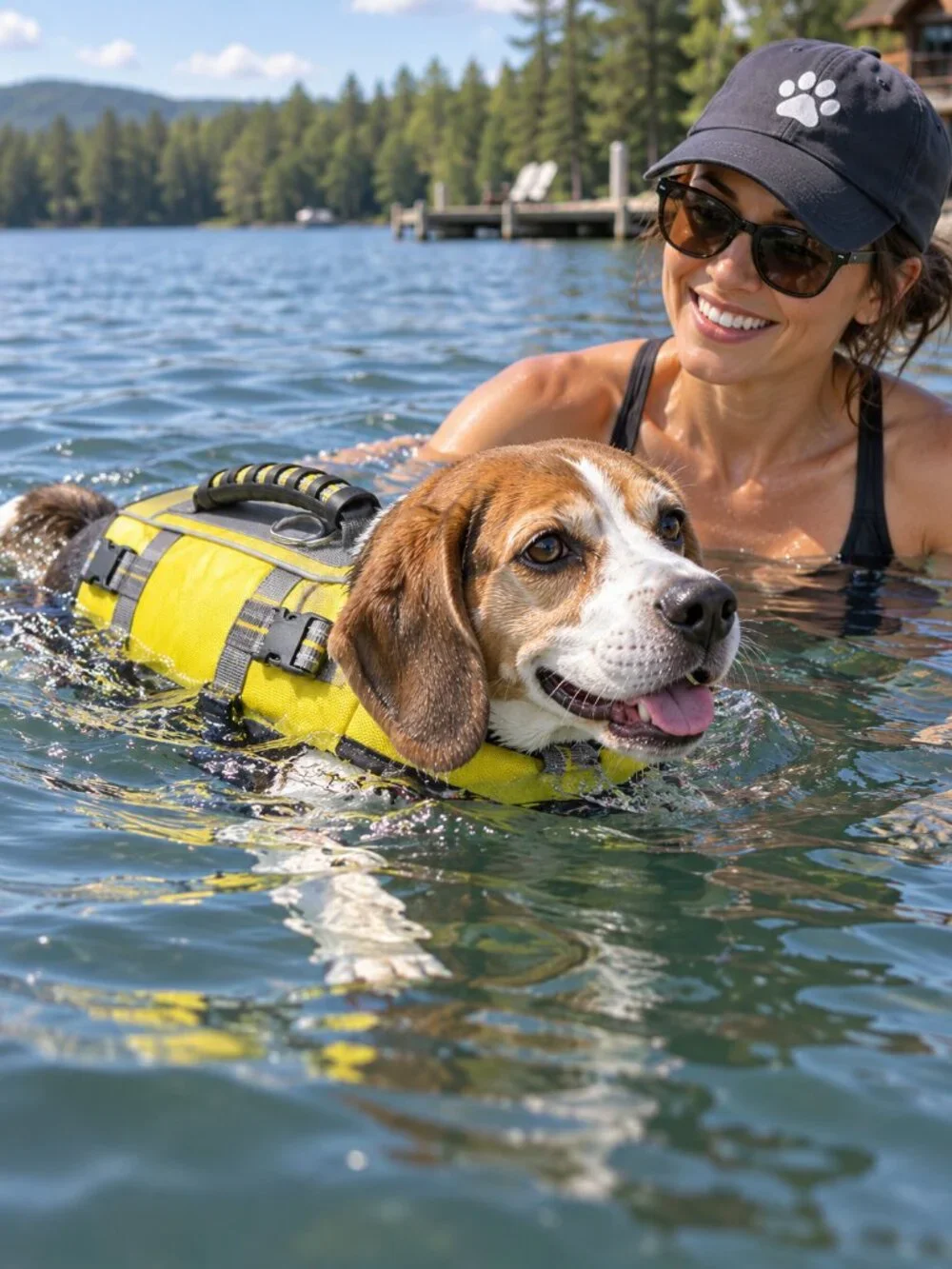 NWT YOULY Beach Bum Dog Flotation Life Vest Yellow Medium 16–30 Lbs
